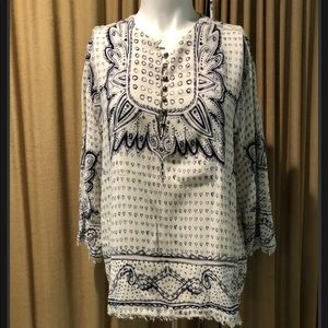 RDALAMAL BLACK FLORAL PRINTED TOP S/2